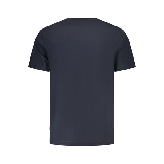 Blue Cotton Men T-Shirt