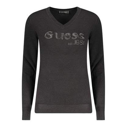 Black Viscose Women Sweater