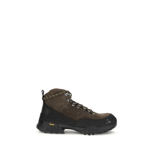 Brown Calf Leather Bos Taurus Lace-Up Boots