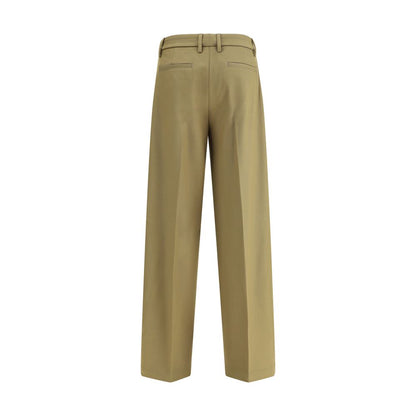 Green Polyester Dress Pants