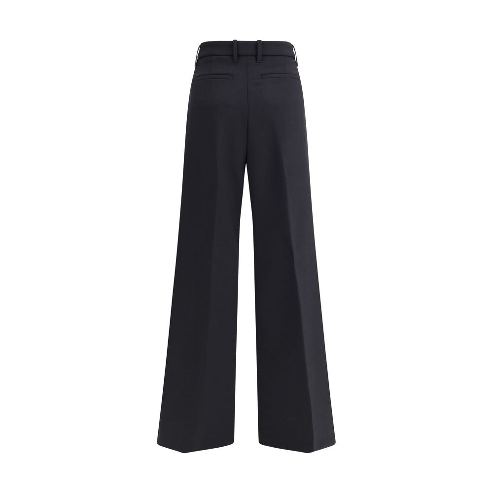 Black Wool Casual Pants