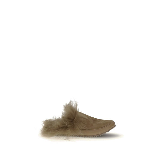 Beige Rubber Mules