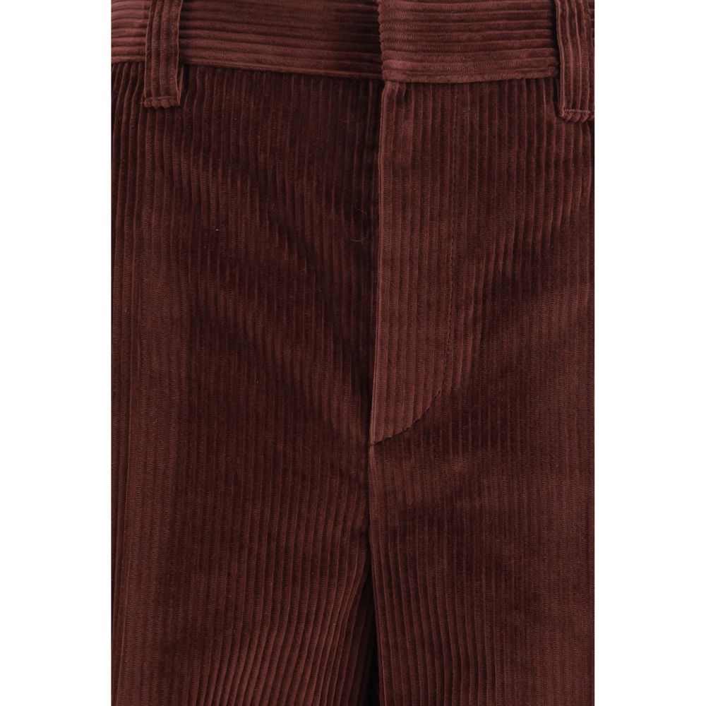 Bordeaux Cotton Casual Pants