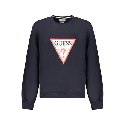 Blue Cotton Men Sweater