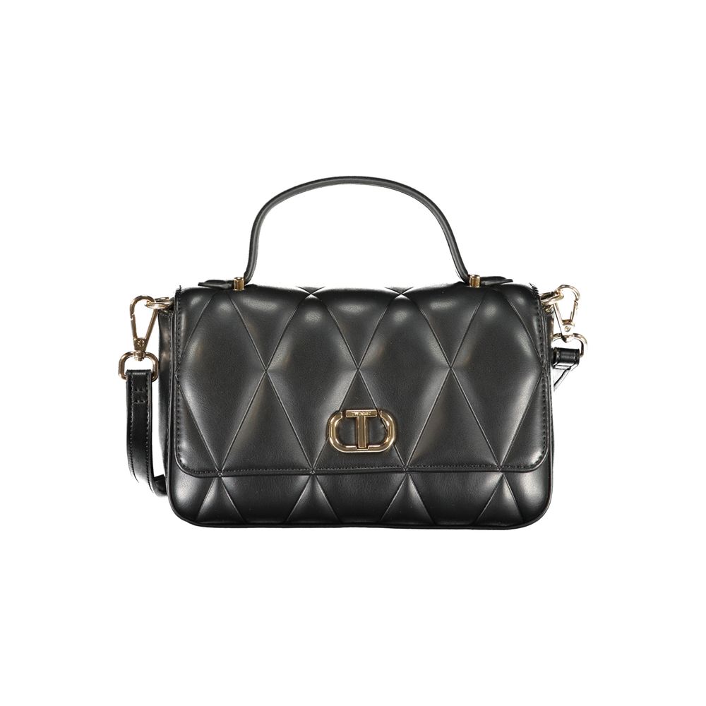 Black Polyethylene Women Handbag