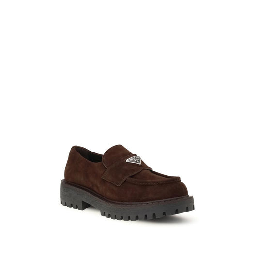 Brown Calf Leather Bos Taurus Slip-On Loafers