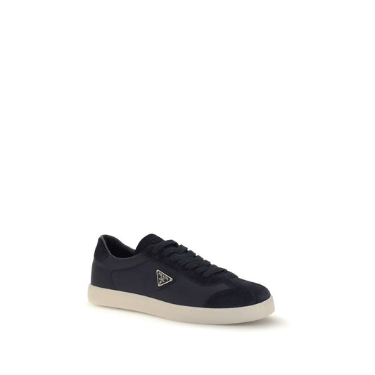 Blue Leather Sneakers