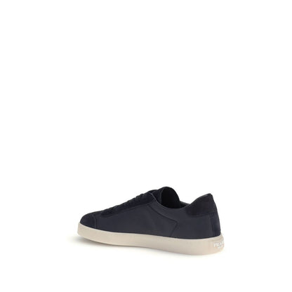 Blue Leather Sneakers