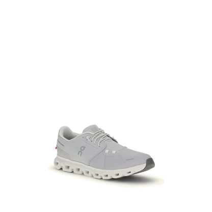 White Fabric Athletic Sneakers