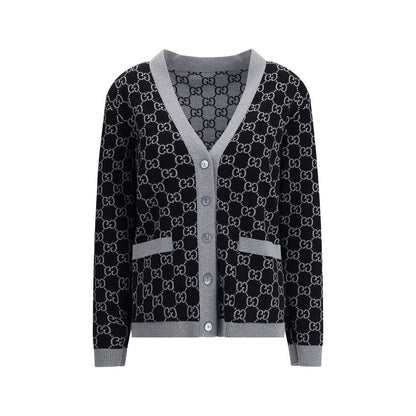 Black Wool Cardigan