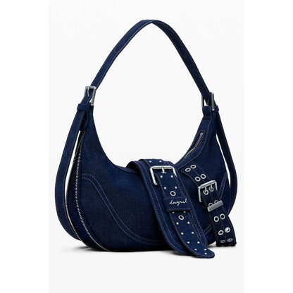 Blue Cotton Handbag