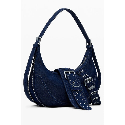 Blue Cotton Handbag