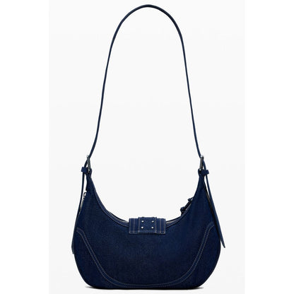 Blue Cotton Handbag