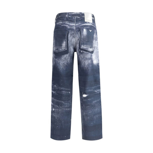 Multicolor Cotton Casual Pants