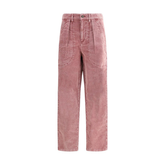 Multicolor Cotton Casual Pants