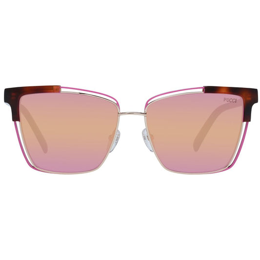 Brown Acetate & Metal Sunglasses