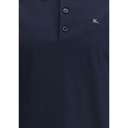 Blue Cotton Polo Shirt