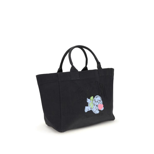 Black Recycled Cotton Shoulder Bag