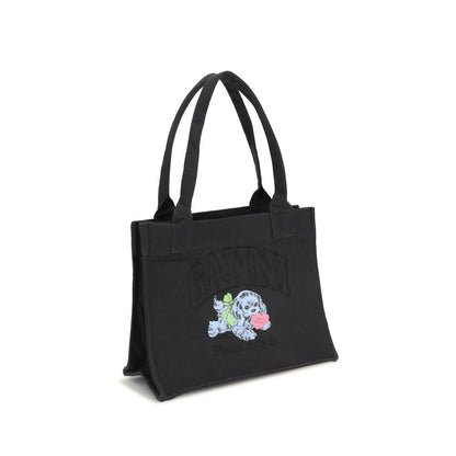 Black Cotton Shoulder Bag