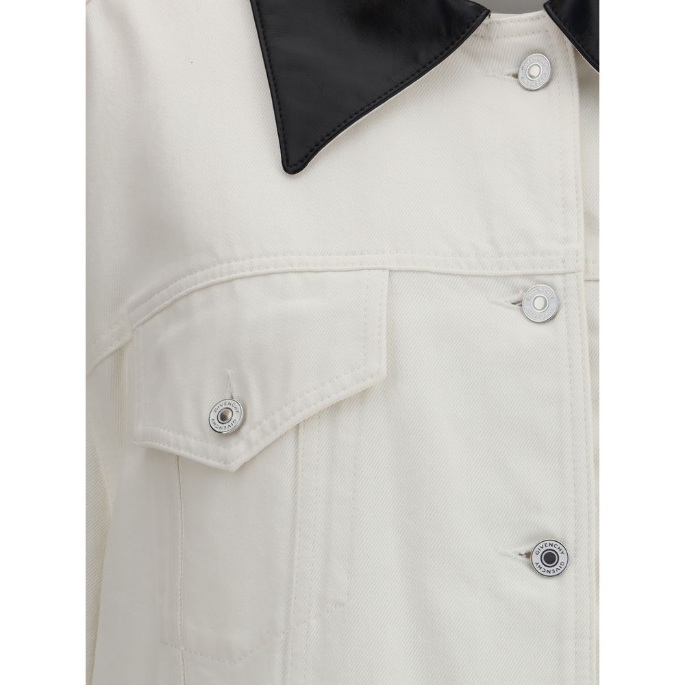 White Cotton Denim Jacket