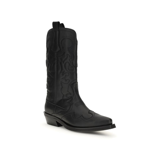 Black Recycled Leather Boots