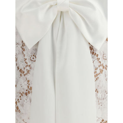 White Nylon Casual Dress