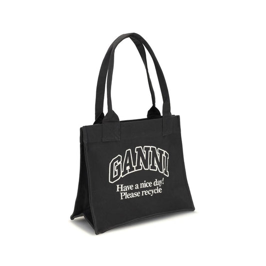 Black Cotton Shoulder Bag