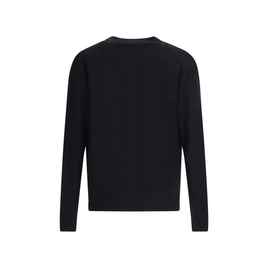 Black Fleece Wool Cardigan
