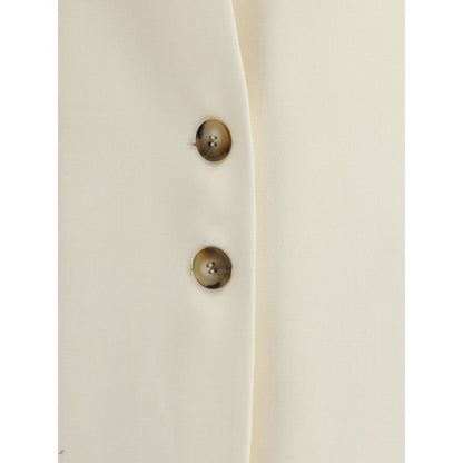 White Fleece Wool Coat