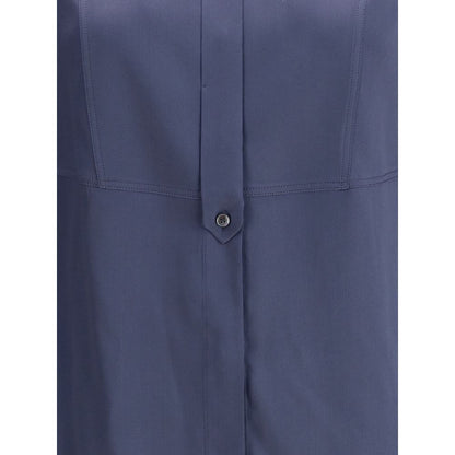 Blue Silk Blouse
