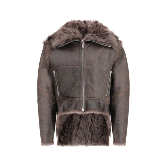 Brown Lamb Leather Biker Jacket
