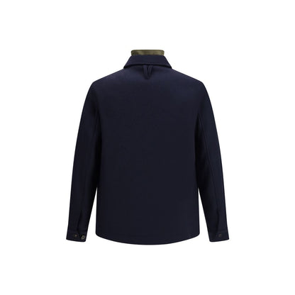 Blue Fleece Wool Coat