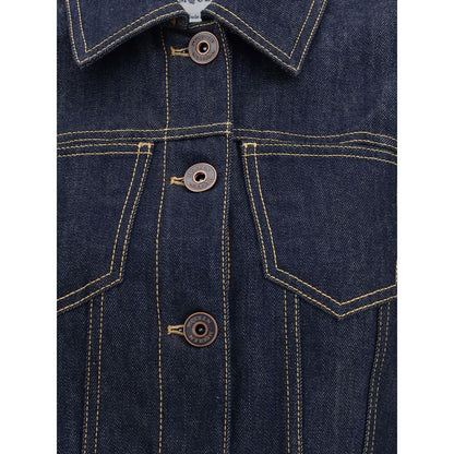 Denim Jacket with pointed shoulders