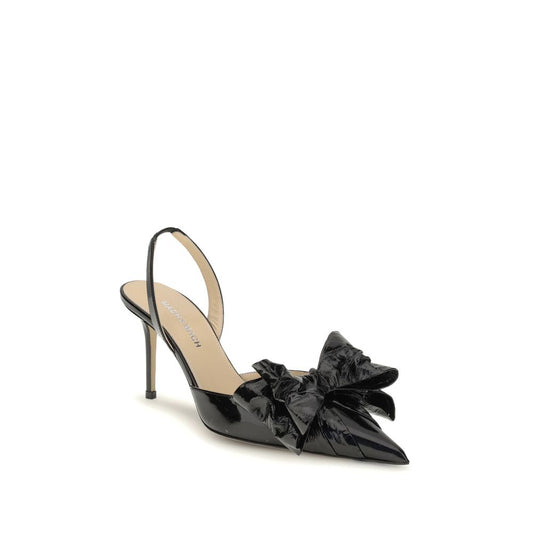 Black Leather Pumps