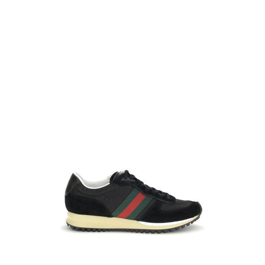 Black Polyamide Athletic Sneakers