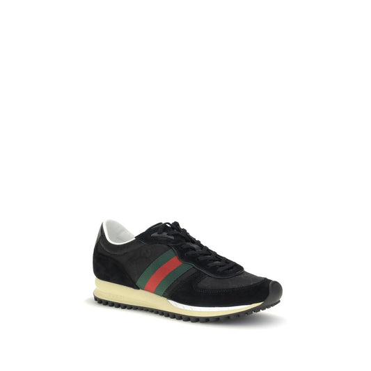 Black Polyamide Athletic Sneakers