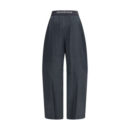Black Cotton Casual Pants