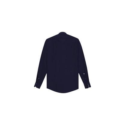 Blue Cotton Dress Shirt