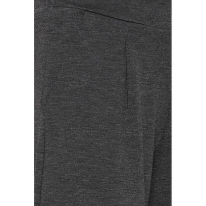 Gray Recycled Polyester Flared Pants