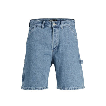 Light Blue Cotton Bermuda Shorts