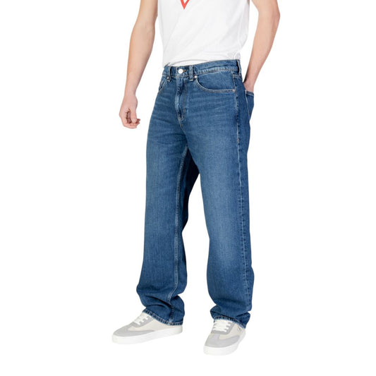 Blue Recycled Cotton Relaxed Fit Jeans