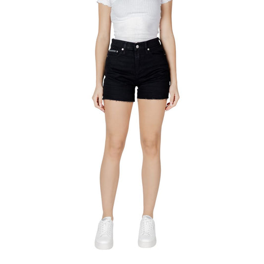 Black Cotton Shorts