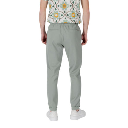 Green Polyester Joggers (Workout Pants)