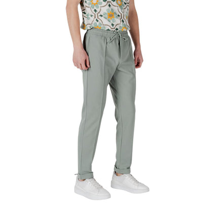 Green Polyester Joggers (Workout Pants)