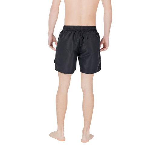Black Polyester Swim Shorts