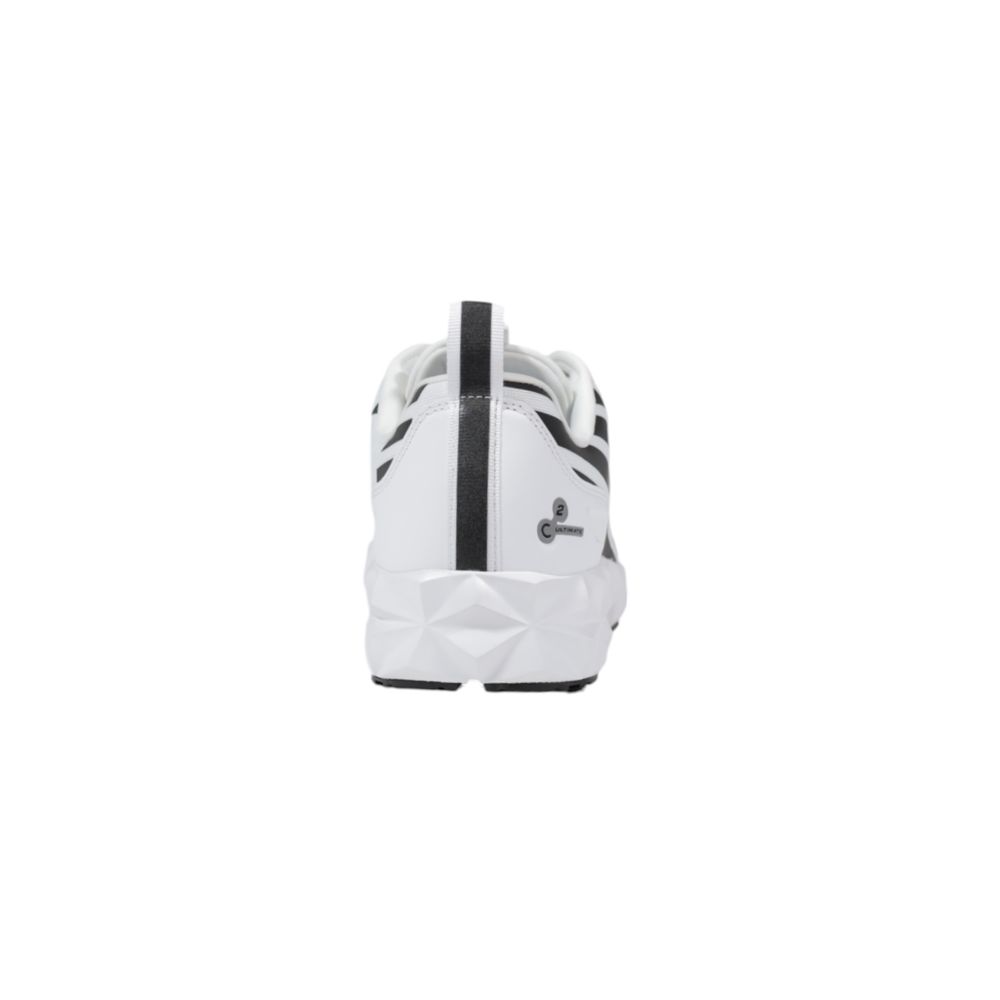 Black And White Polyester Athletic Sneakers