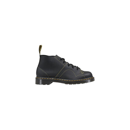 Black Leather Lace-Up Boots