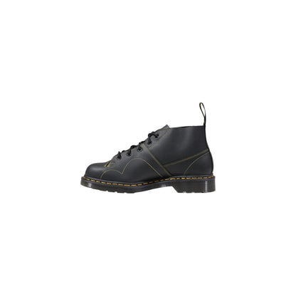 Black Leather Lace-Up Boots
