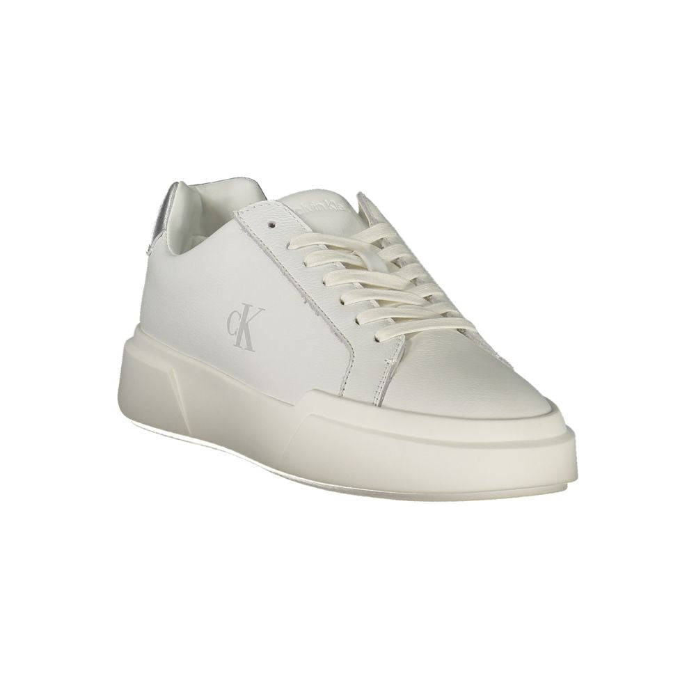 White Polyester Sneaker
