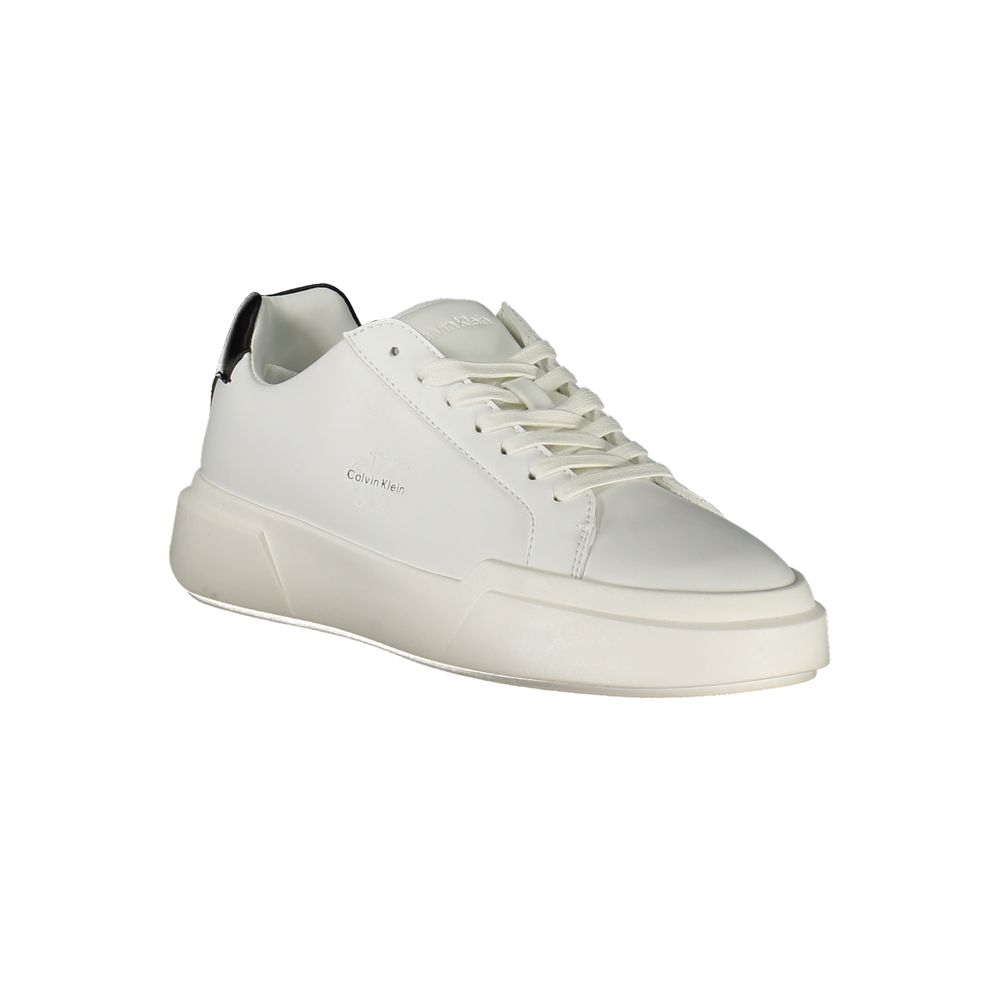 White Polyester Sneaker